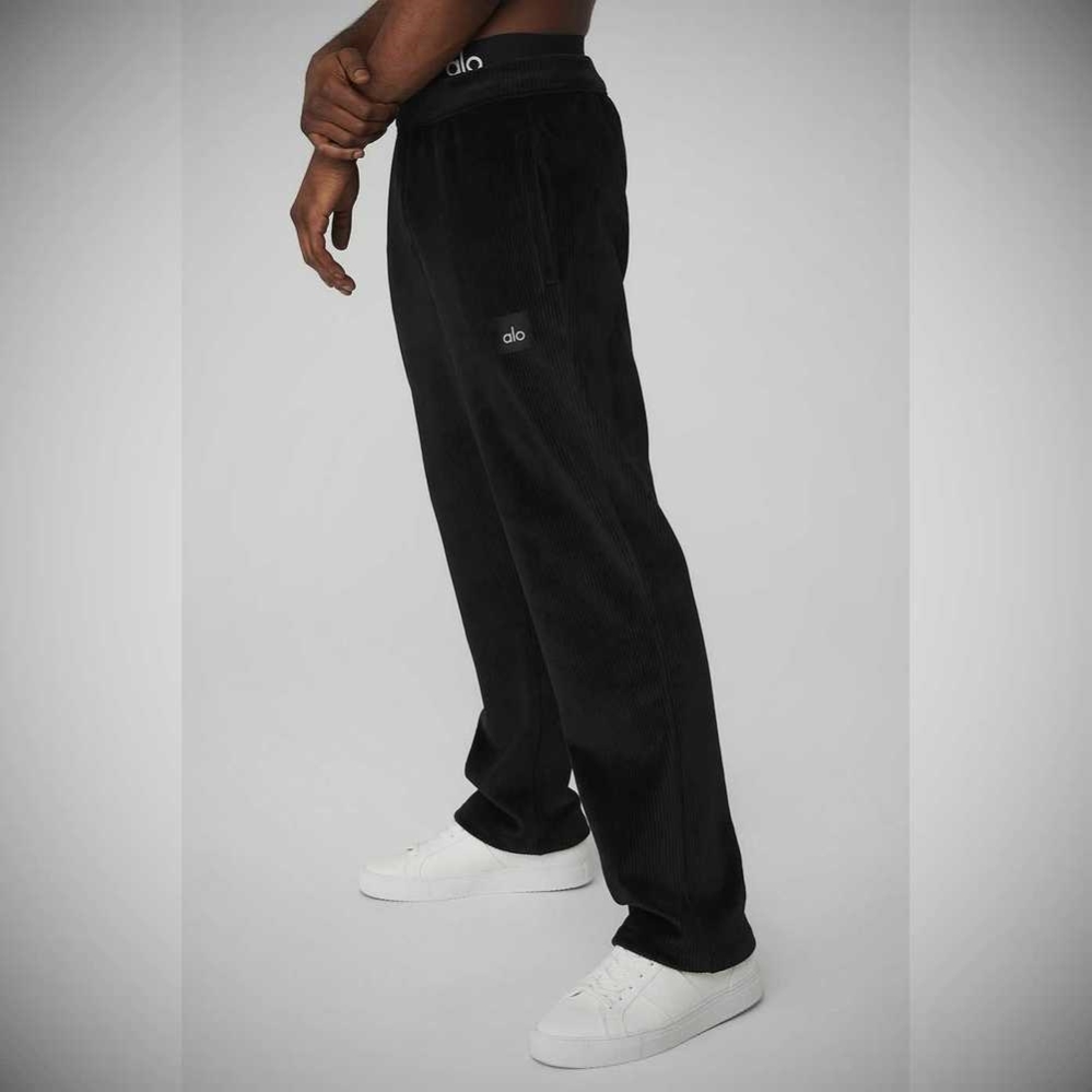 Alo Yoga Velour Baller Hose Herren Schwarz | CEWXAR092