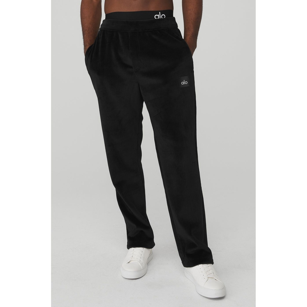 Alo Yoga Velour Baller Hose Herren Schwarz | CEWXAR092